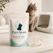 PurrAware crystals mixed into cat litter